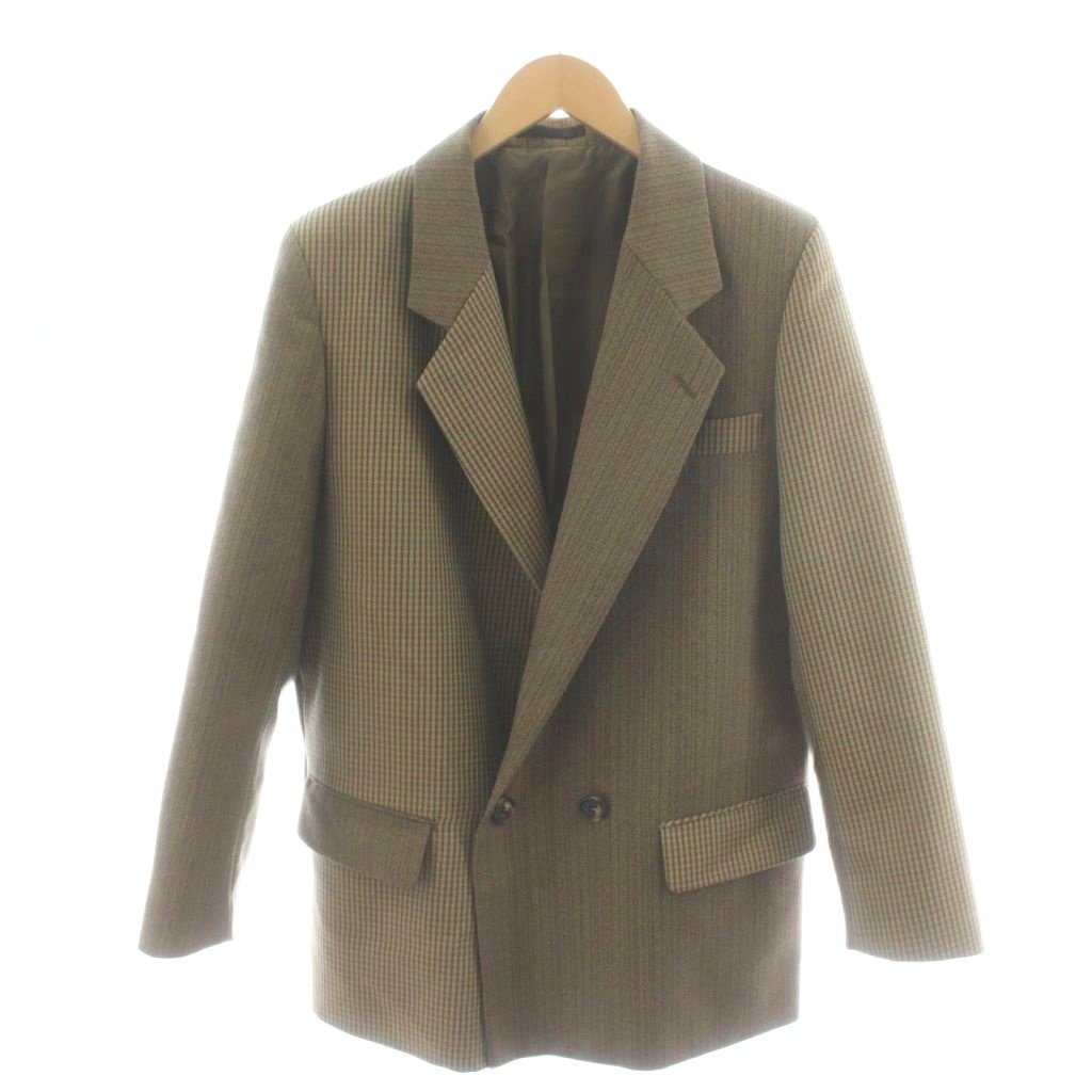 【中古】パーバーズ PERVERZE チェックジャケット テーラードジャケット ダブル ウール F 茶 ブラウン 0121030005 /AN24 レディース 【ベクトル 古着】 260202 11,766円