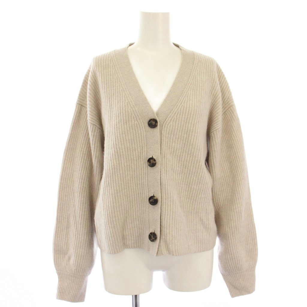 【中古】ドゥーズィエムクラス DEUXIEME CLASSE エブリデイアイライク EVERYDAY I LIKE 22AW Cropped V/N C/D ニットカーディガン 長袖 カシミヤ混 ベージュ 22080500813030 /KH レディース 【ベクトル 古着】 260131