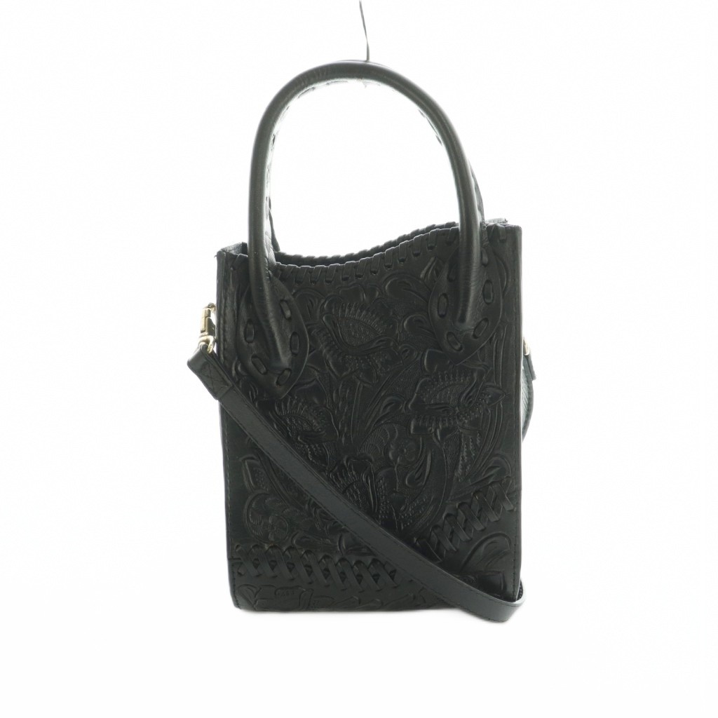 【中古】カービングトライブス グレースコンチネンタル CARVING TRIBES HANDLE TOTE BAG 2WAY ショルダーバッグ トートバッグ 黒 /MI レディース 【ベクトル 古着】 260204
