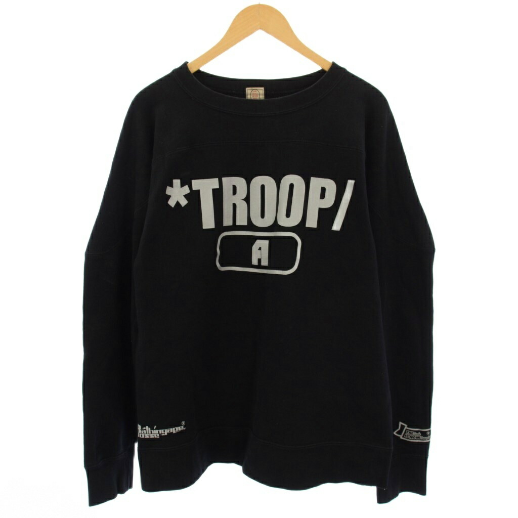 【中古】アベイシングエイプ A BATHING APE TROOP スウェット トレーナー 長袖 ロゴ L 黒 /KH メンズ 【ベクトル 古着】 260205 8,208円