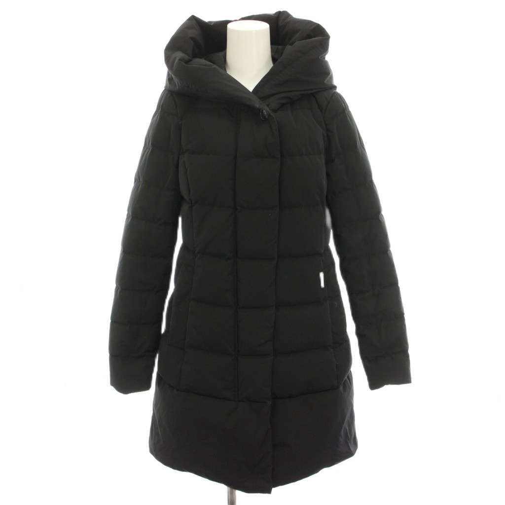 【中古】ウールリッチ WOOLRICH パフィー プレスコットパーカ PUFFY PRESCOTT PARKA ダウンジャケット ロング アウター フード XS 黒 ブラック WWCPS2655D /YT レディース 【ベクトル 古着】 260206
