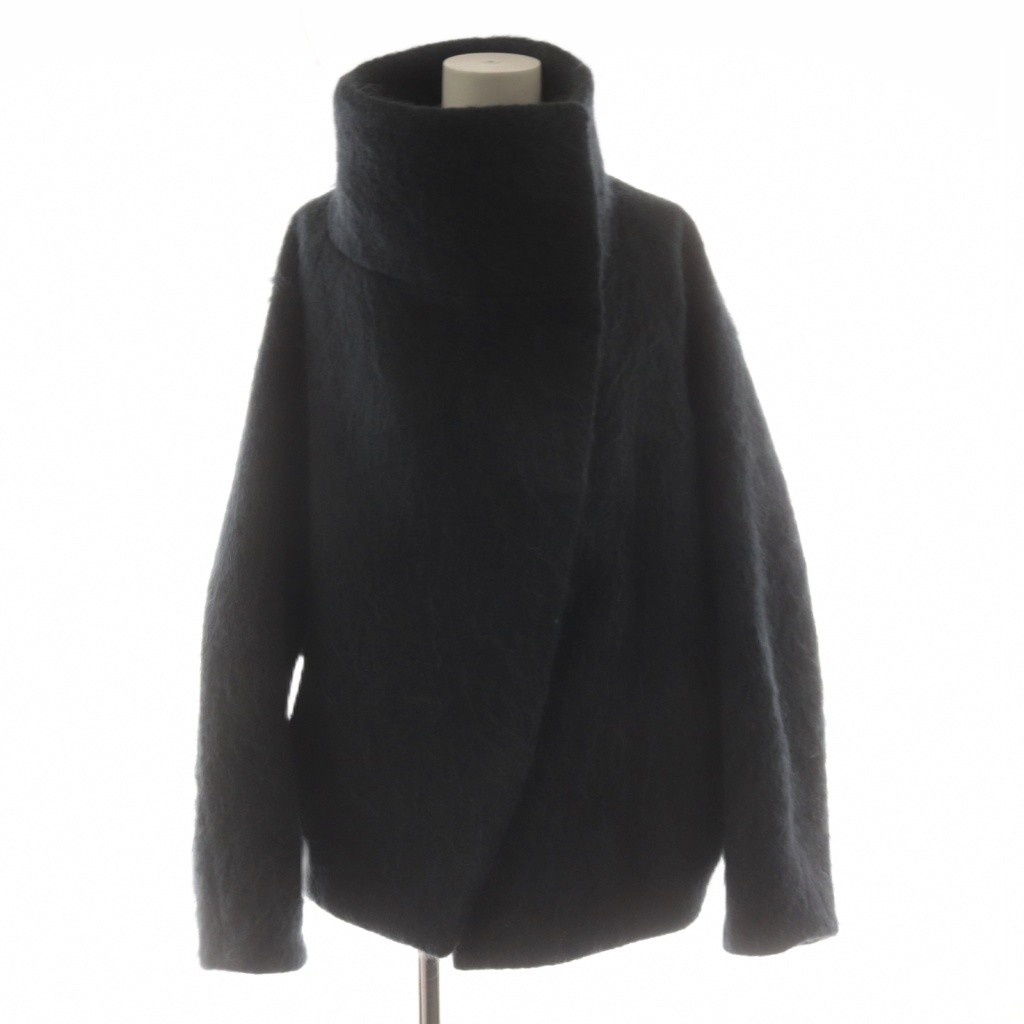 【中古】ミチ Mici 23AW ビッグカラージャケット ウール モヘヤ混 アウター M 黒 ブラック 6003221007 /AN35 レディース 【ベクトル 古着】 260210 9,159円