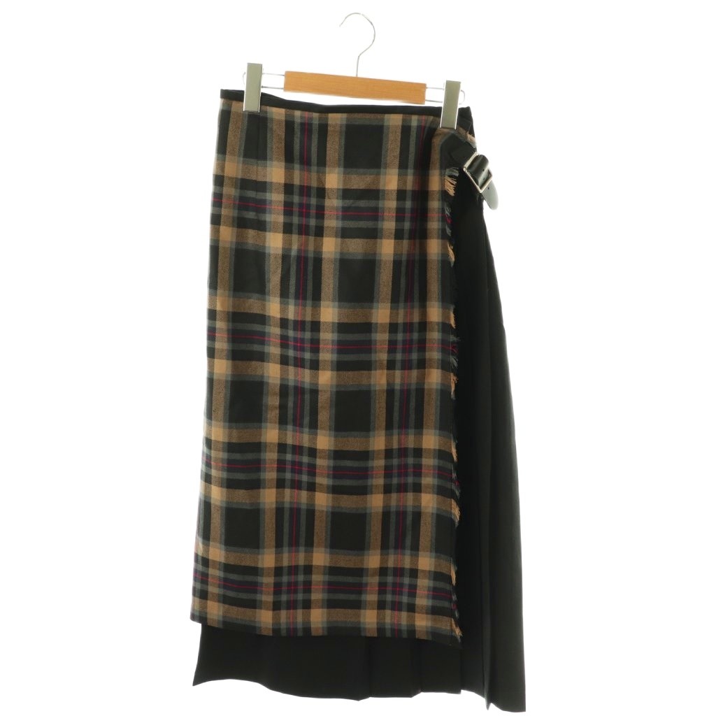 【中古】未使用品 オニール オブ ダブリン O'NEIL OF DUBLIN Martinique 12181 プリーツスカート ラップ ロング チェック柄 I40 ブラック マルチカラー /ES レディース 【ベクトル 古着】 260209｜ブランド古着の買取販売ベクトル