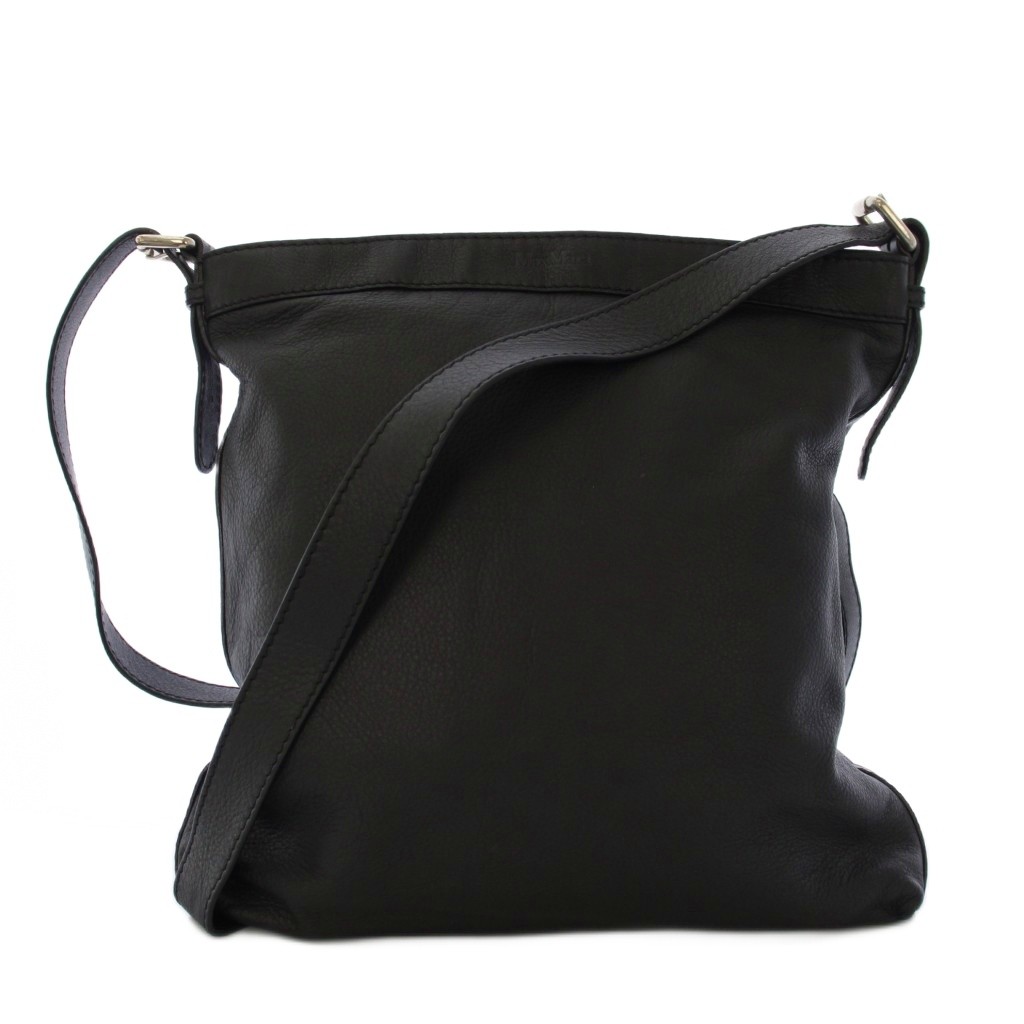 【中古】マックスマーラ MAX MARA ショルダーバッグ レザー スクエア 黒 /KH レディース 【ベクトル 古着】 260216