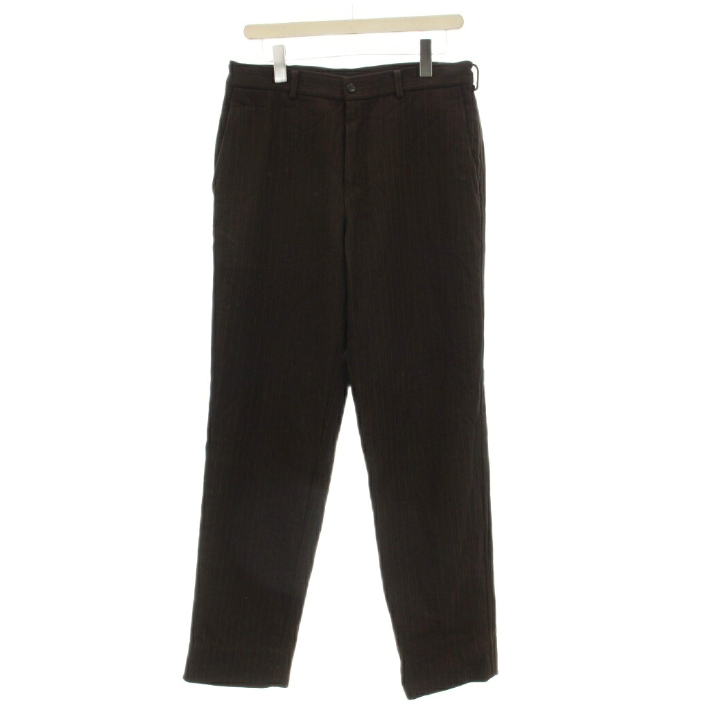 【中古】コムデギャルソンオム COMME des GARCONS HOMME パンツ スラックス ストライプ柄 ウール M 茶 HP-P012 /KH メンズ 【ベクトル 古着】 260220｜ブランド古着の買取販売ベクトル