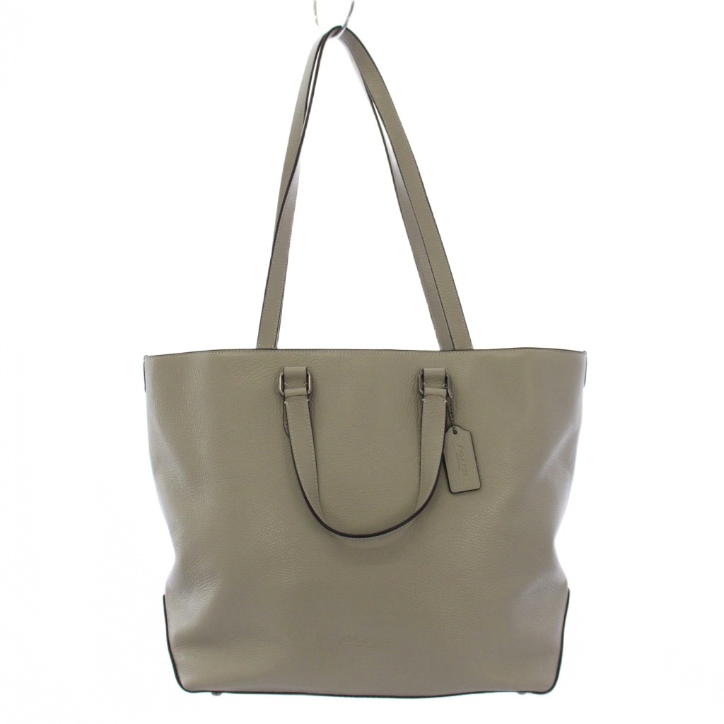 【中古】コーチ職 COACH ワーナーデュアルハンドルトートバッグ ハンドバック 2WAY なめし革 薄墨色 CBG50 /BM レディース 【ベクター 古着】 260225
