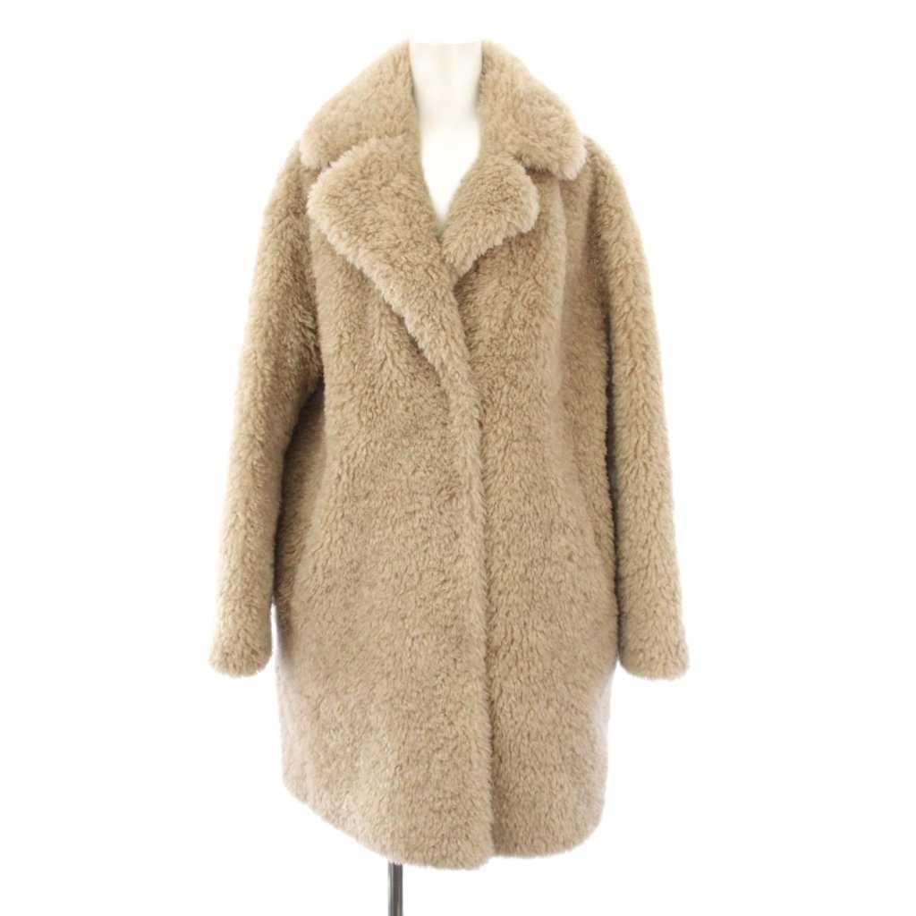 【中古】ヘルノ HERNO カーリーコート ファーコート ボア ロング 40 アイボリー CA000439D /KH レディース 【ベクトル 古着】 260223