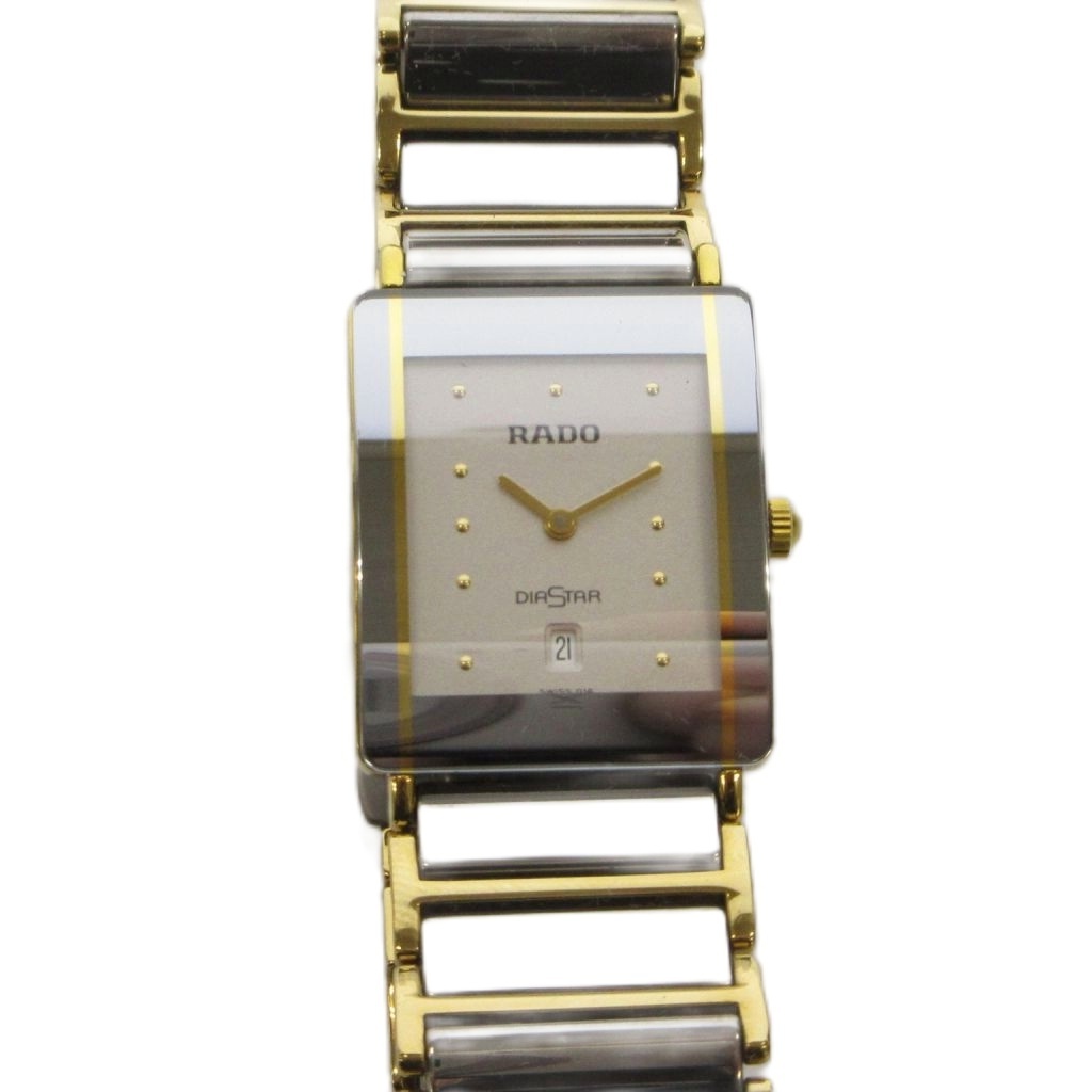 【中古】ラドー RADO 金剛石STAR ウオッチ アナログ 2針 石英 しろがね色色 ゴールド色 160.0381.3 /AN3 メンズ 【ベクター 古着】 260424