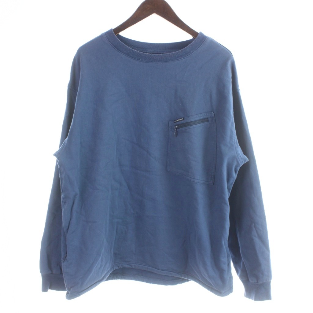【楽天市場】【中古】ハリウッドランチマーケット HOLLYWOOD RANCH MARKET スウェット トレーナー 長袖 2 青 ブルー ...