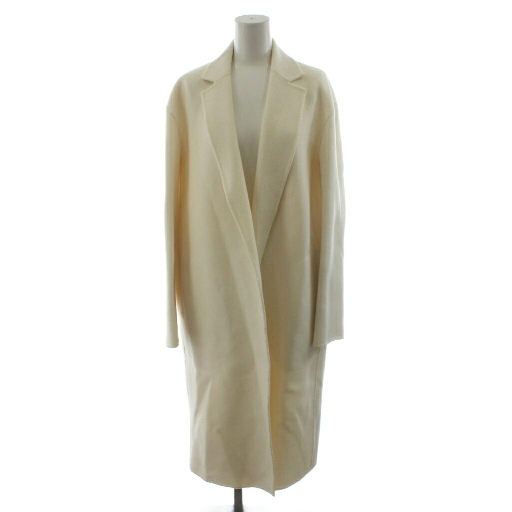 【中古】行動論理 Theory 23AW New Divide GC Relaxed Coat チェスターコート ロング丈 羊毛 カシミール混 P 白 白いこと 3309613 /AN37 レディース 【ベクター 古着】 260224