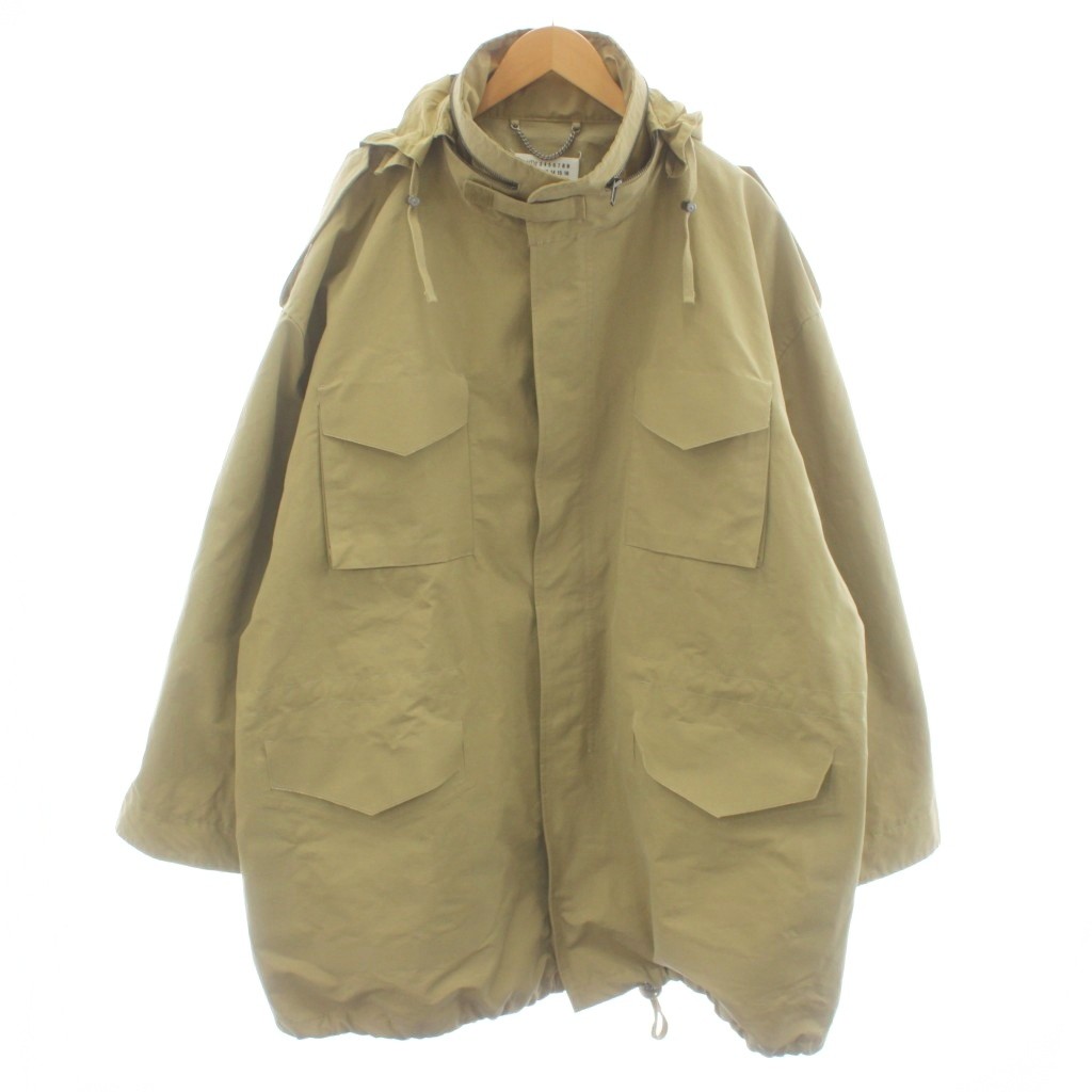 【中古】未当て嵌める品 メゾンマルジェラ Maison Margiela 24AW SPORTS JACKET モッズコート 厚地の外套大いさ ボンネット アウター 36 ベージュ S51AM0494 /AN18 メンズ 【ベクター 古着】 260304 メンズファッション-コート・ジャケット