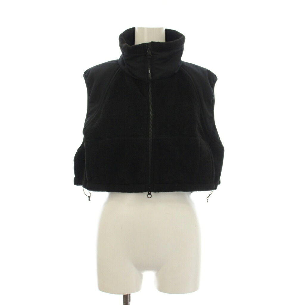 【中古】山歩き HYKE FLEECE CROPPED VEST フリースクロップドベスト ジップアップ OSFA 黒 232-17411 /KH レディース 【ベクター 古着】 260226 ベスト・ジレ-レディースファッション