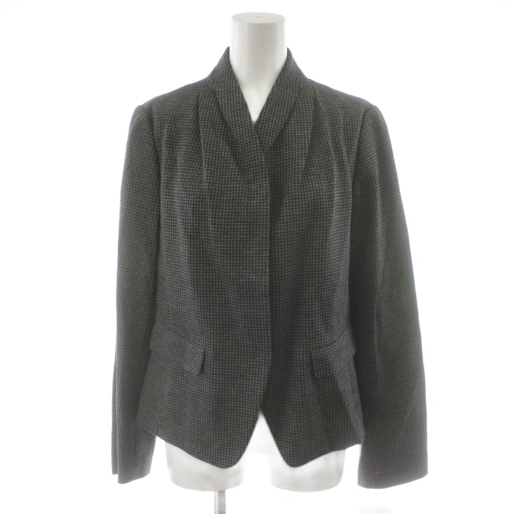 【中古】未使用品 レキップヨシエイナバ L'EQUIPE YOSHIE INABA 19AW テーラードジャケット シングル 千鳥柄 40 グレー B5594JJK060 /AN9 レディース 【ベクトル 古着】 260304