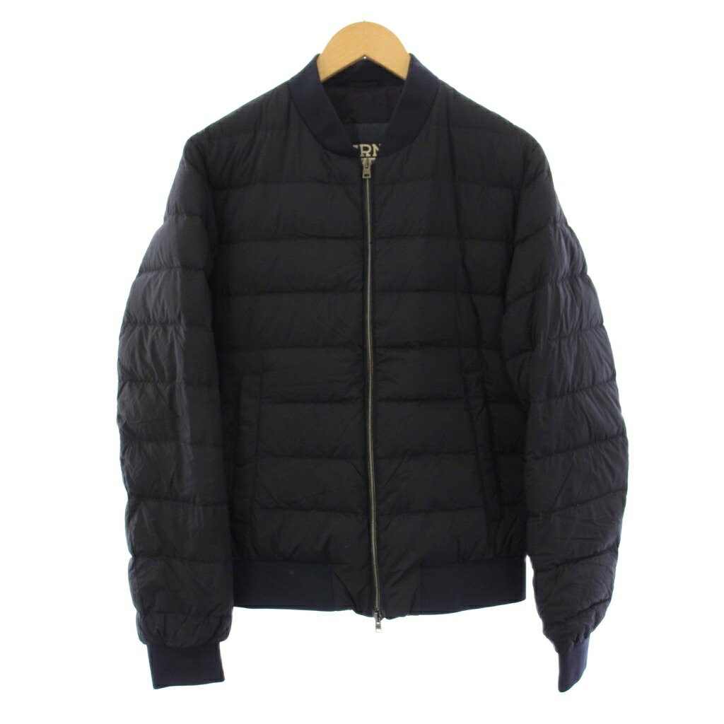 【中古】ヘルノ HERNO LEGEND ダウンジャケット ジップアップ 46 紺 PI010ULE /KH メンズ 【ベクトル 古着】 260228