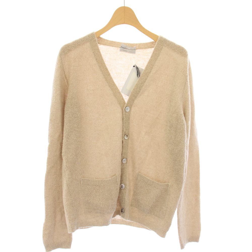 【中古】未当て嵌める品 セッテフィーリ カシミヤ Settefili Cashmere ジレー 編み物 アルパカ 長袖 46 ベージュ RASW1CA.SP12 /TK メンズ 【ベクター 古着】 260305
