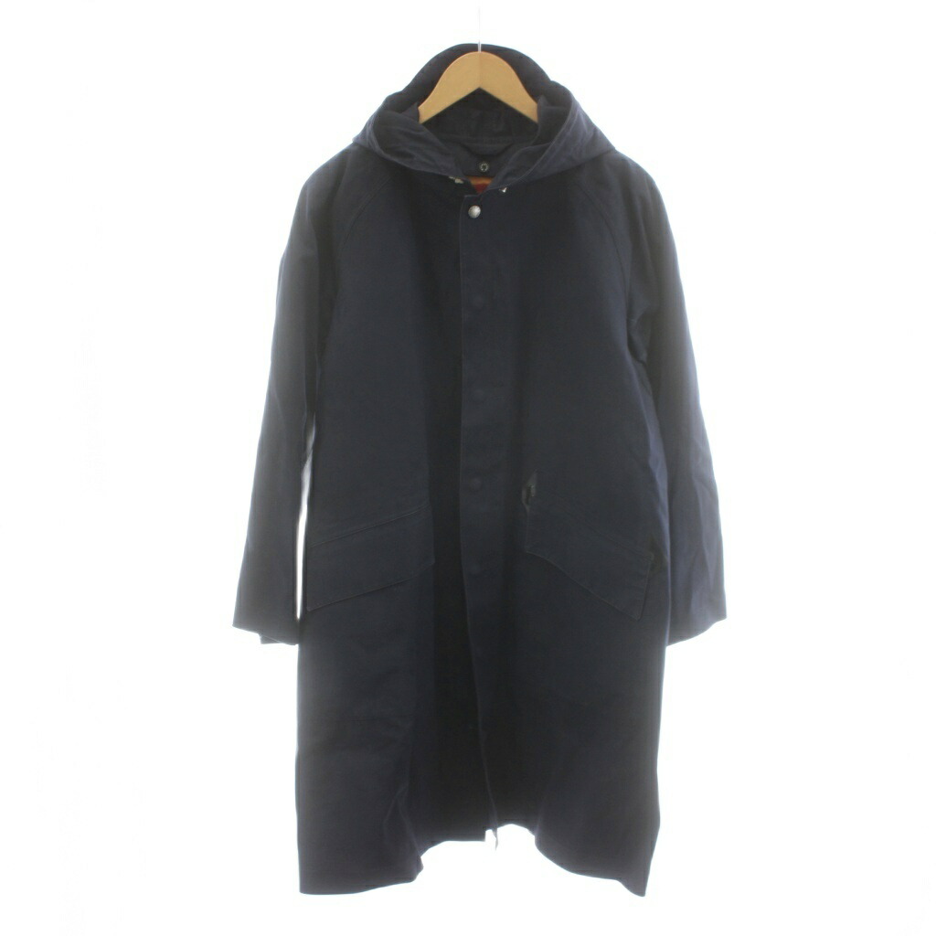 【中古】マッキントッシュ MACKINTOSH コート ロング丈 フード コットン アウター 38 紺 ネイビー /AN70 ■MA メンズ 【ベクトル 古着】 260309