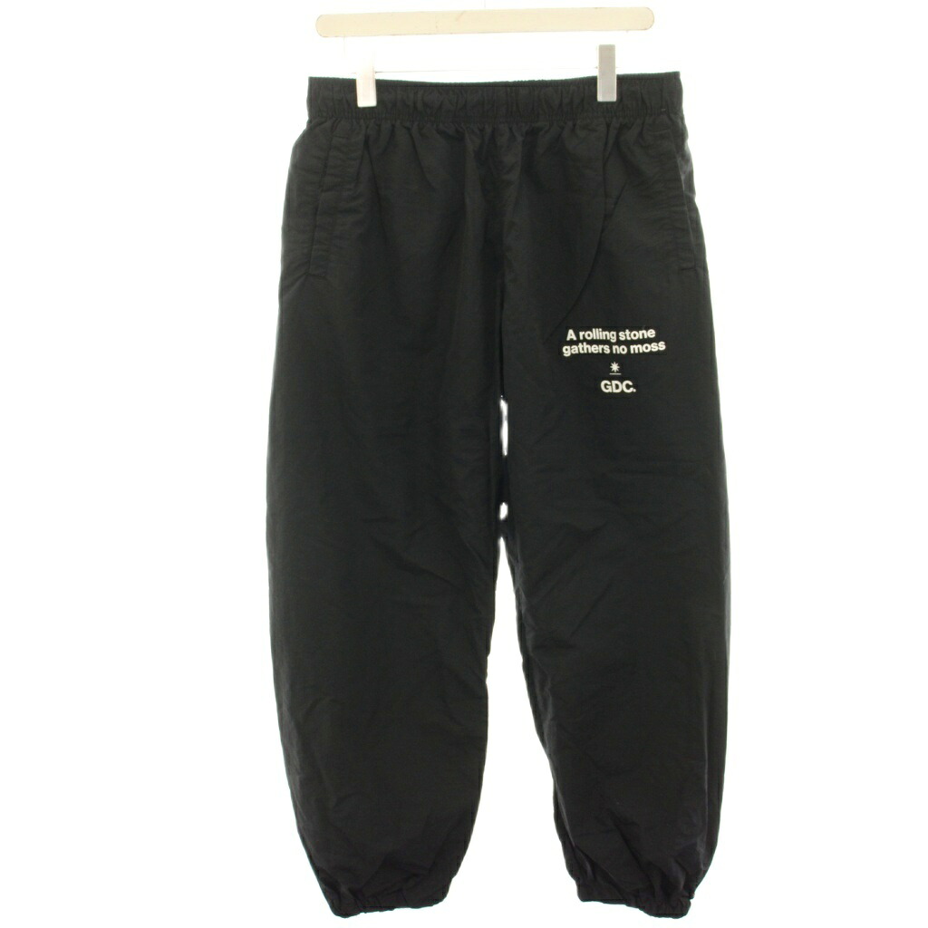 【中古】ジーディーシー GDC ジョガーパンツ イージー L 黒 ブラック ロゴプリント GD0060 /HN メンズ 【ベクトル 古着】 260312