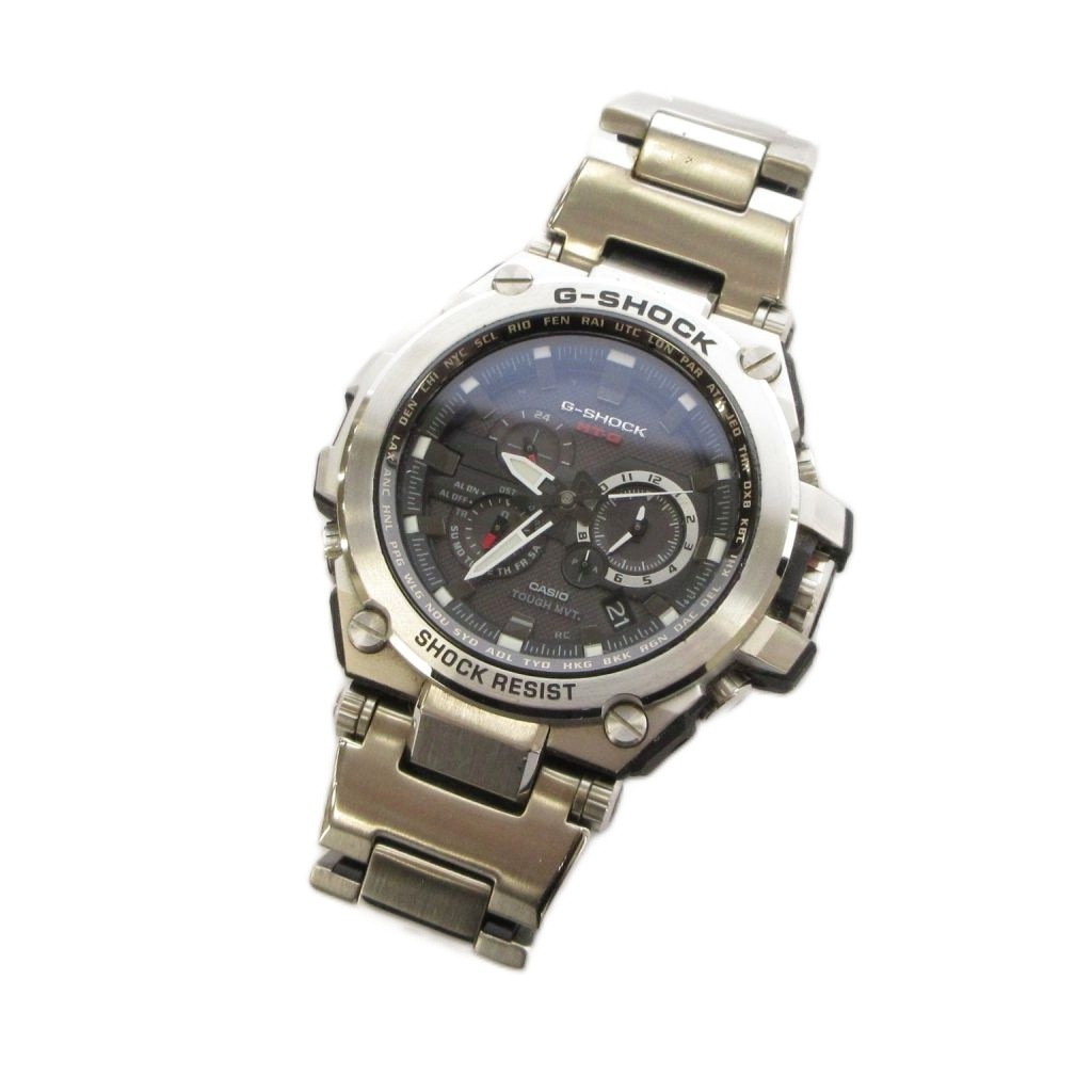 【中古】ジーショック G-SHOCK ウオッチ アナログ 3針 手ごわいソーラー 電磁波 しろがね色色 MTG-S1000D /AN55 メンズ 【ベクター 古着】 260421