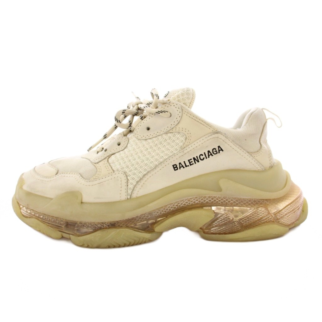 【中古】バレンシアガ BALENCIAGA トリプルS Triple S スニーカー シューズ USA8 ベージュ 541624 /TK メンズ 【ベクトル 古着】 260306