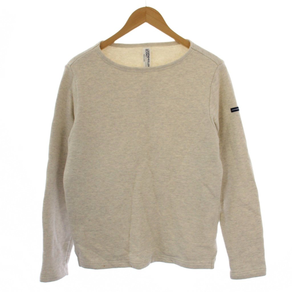 【中古】ループウィラー LOOPWHEELER × BEAMS+ 流汗 調教師 ティーシャツ 長袖 小船素っ首 S 象牙色 /BM メンズ 【ベクター 古着】 260305