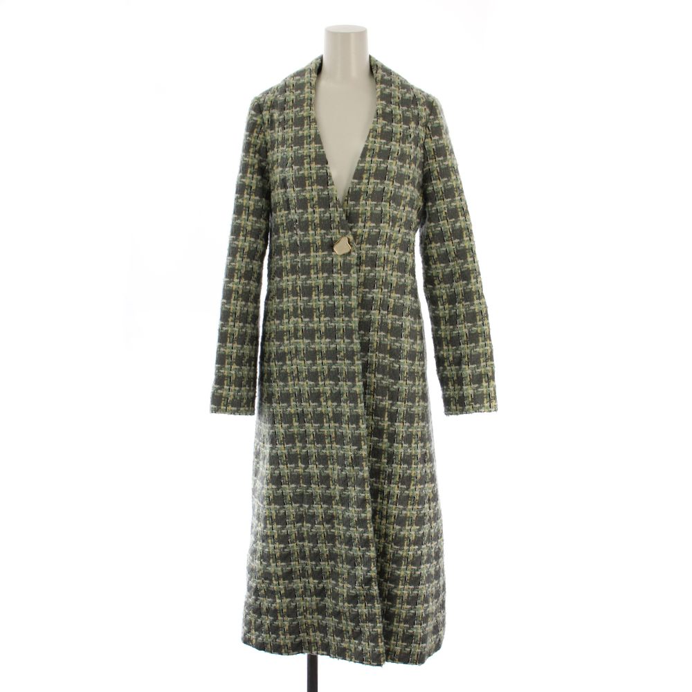 【中古】リリーブラウン Lily Brown 24AW チェスターコート ロング ツイード ウール 0 グレー LWFC244050 /BM レディース 【ベクトル 古着】 260305