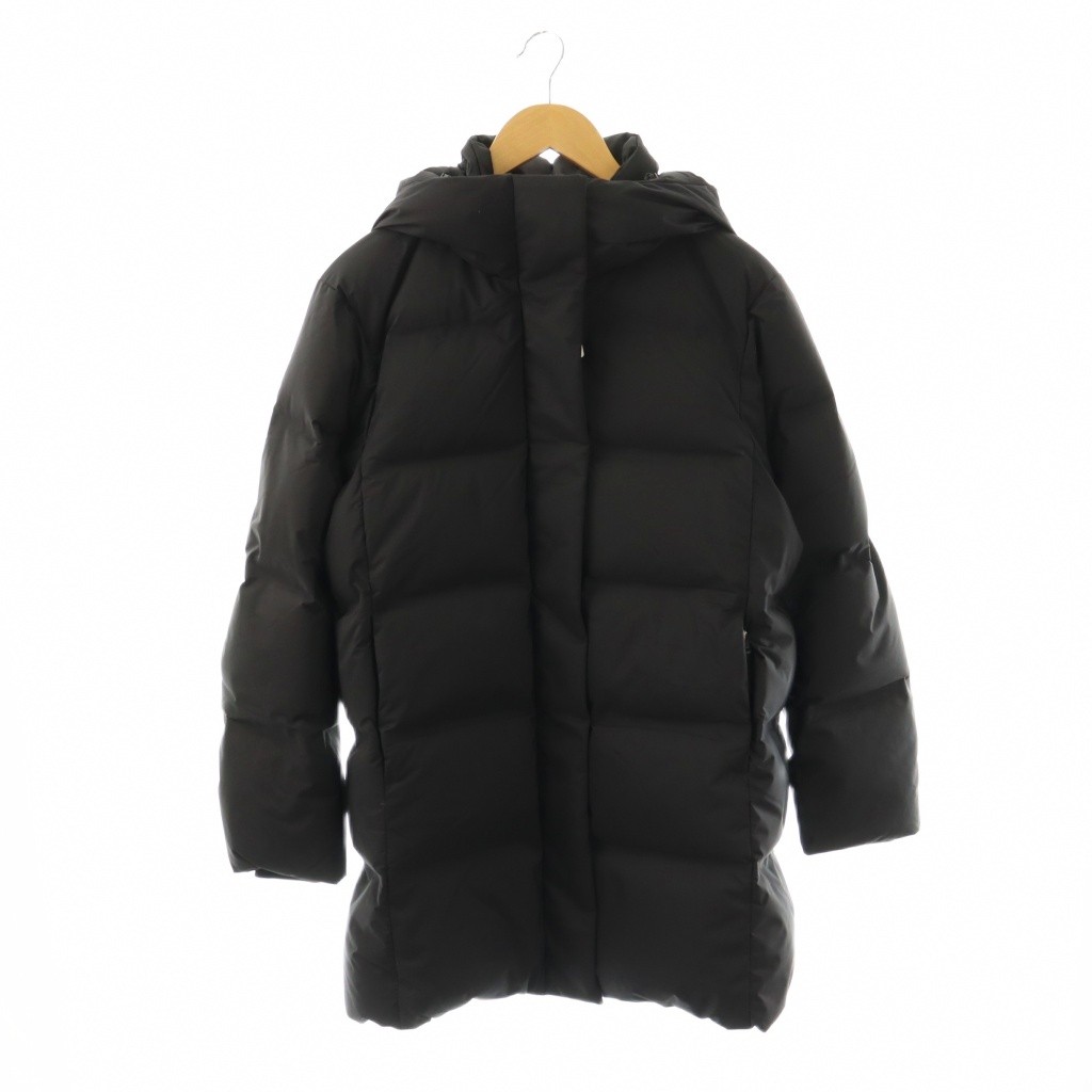 【中古】ユニクロ UNIQLO ダウンコート アウター ロング M ブラック /DO レディース 【ベクトル 古着】 260310