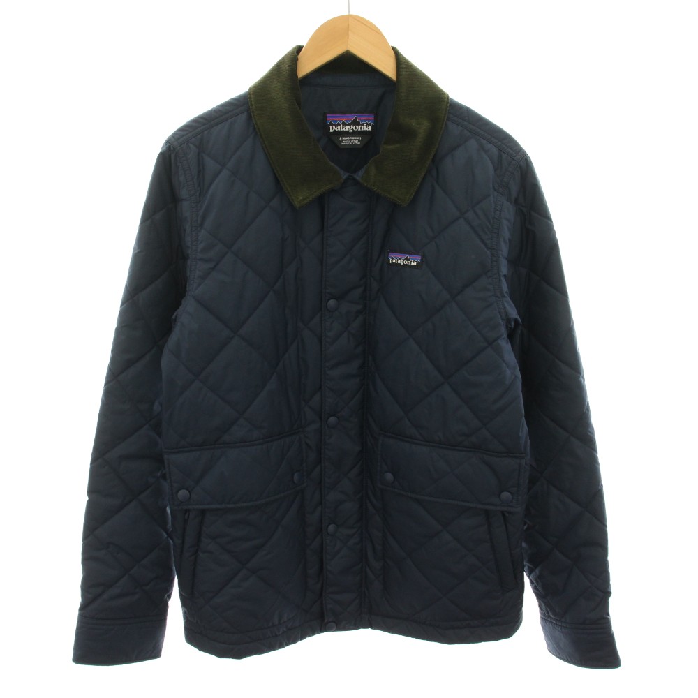 【中古】パタゴニア Patagonia 20AW ダイアモンドキルテッドジャケット Diamond Quilted Jkt キルティングジャケット アウター S 紺 ネイビー 緑 グリーン 20735 /YT メンズ 【ベクトル 古着】 260317|ブランド古着の買取販売ベクトル