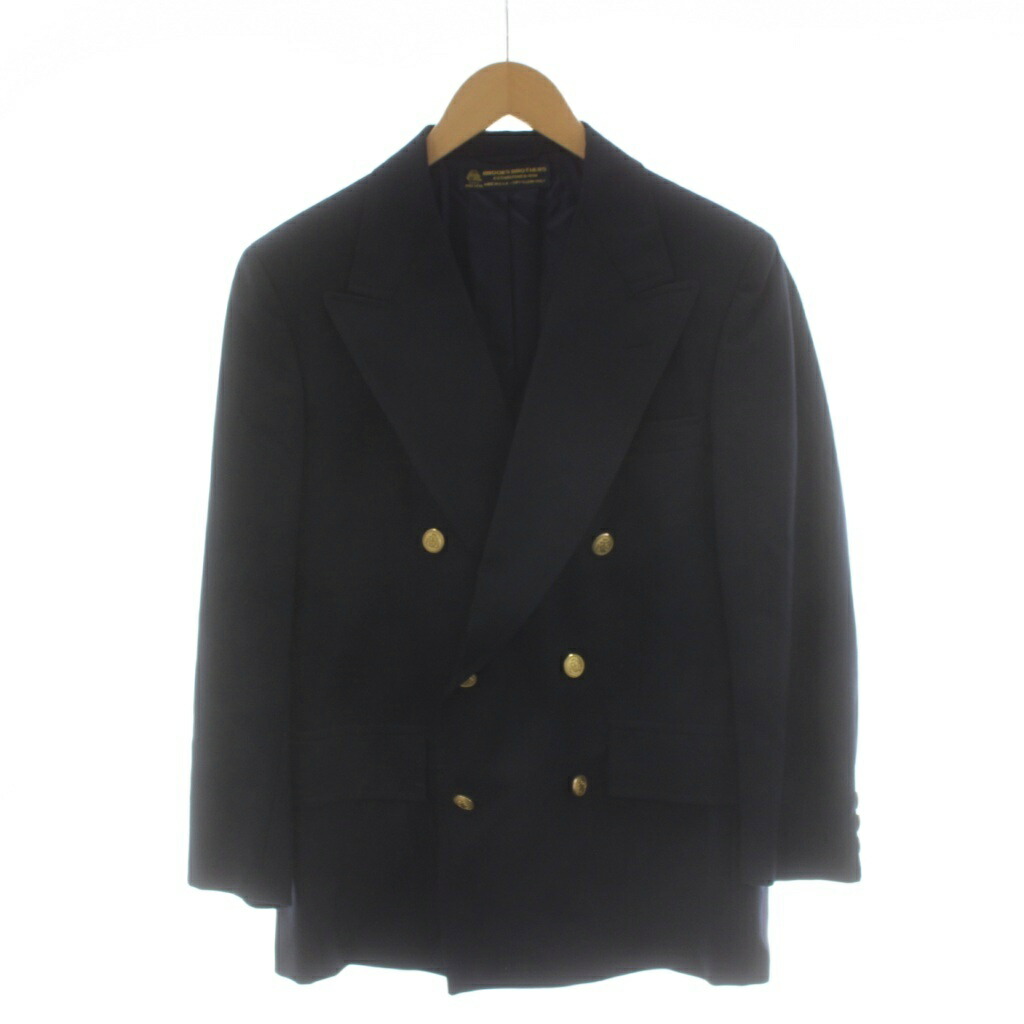 【中古】ブルックスブラザーズ BROOKS BROTHERS テーラードジャケット ダブル 紺ブレ 金ボタン ウール 36 紺 ネイビー /AN20 メンズ 【ベクトル 古着】 260311