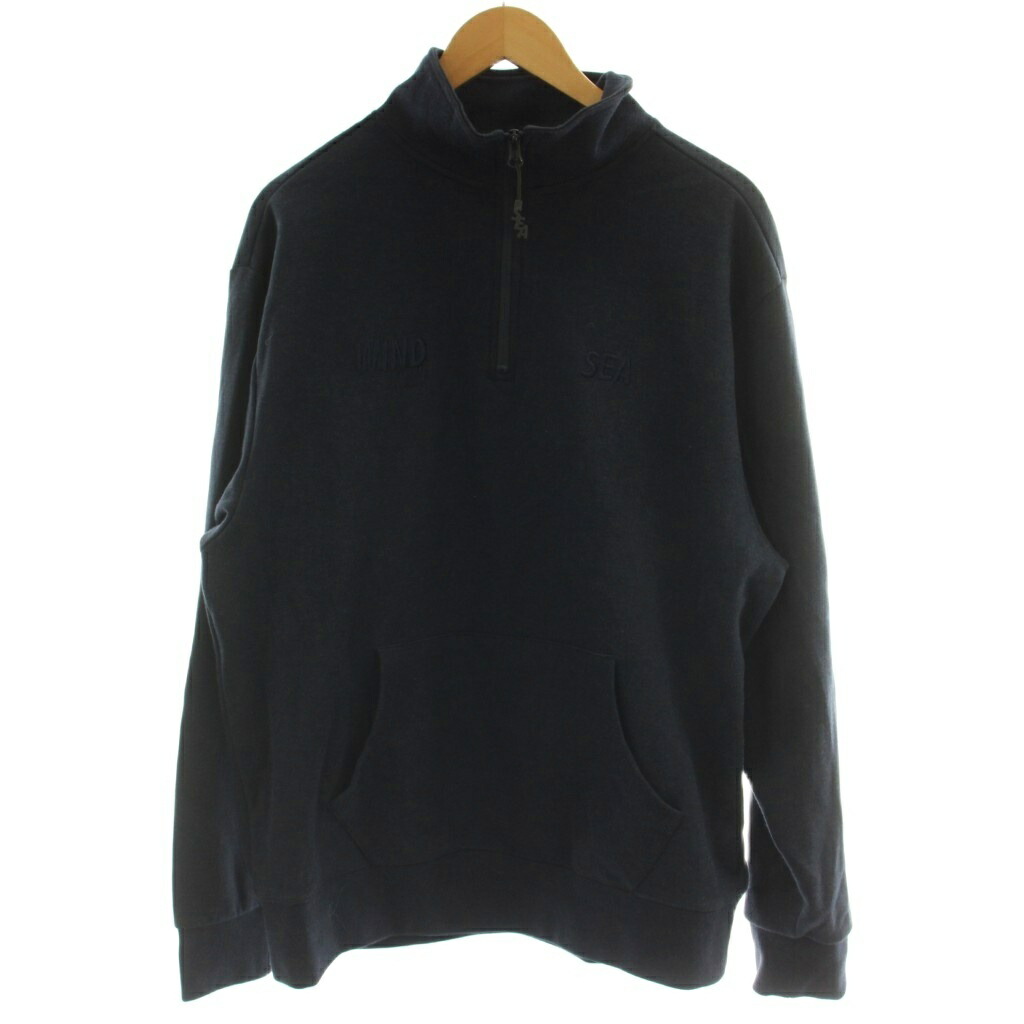 【中古】ウィンダンシー WIND AND SEA 調教師 XL 紺 米国海軍 照明ランプ色つや ハーフジップ 長袖 WAS-O-ESS-24-Q3-JER-07 /GG メンズ 【ベクター 古着】 260311