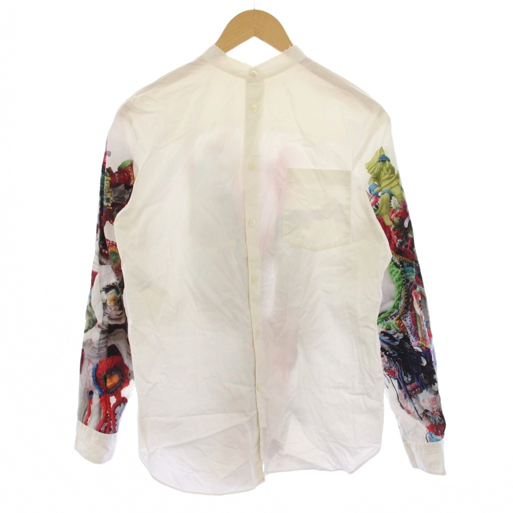 【中古】コムデギャルソンオムプリュス COMME des GARCONS HOMME PLUS AD2017 18SS ディスコ期 シャツ 長袖 柄 S 白 PA-B013 /BM メンズ 【ベクトル 古着】 260312