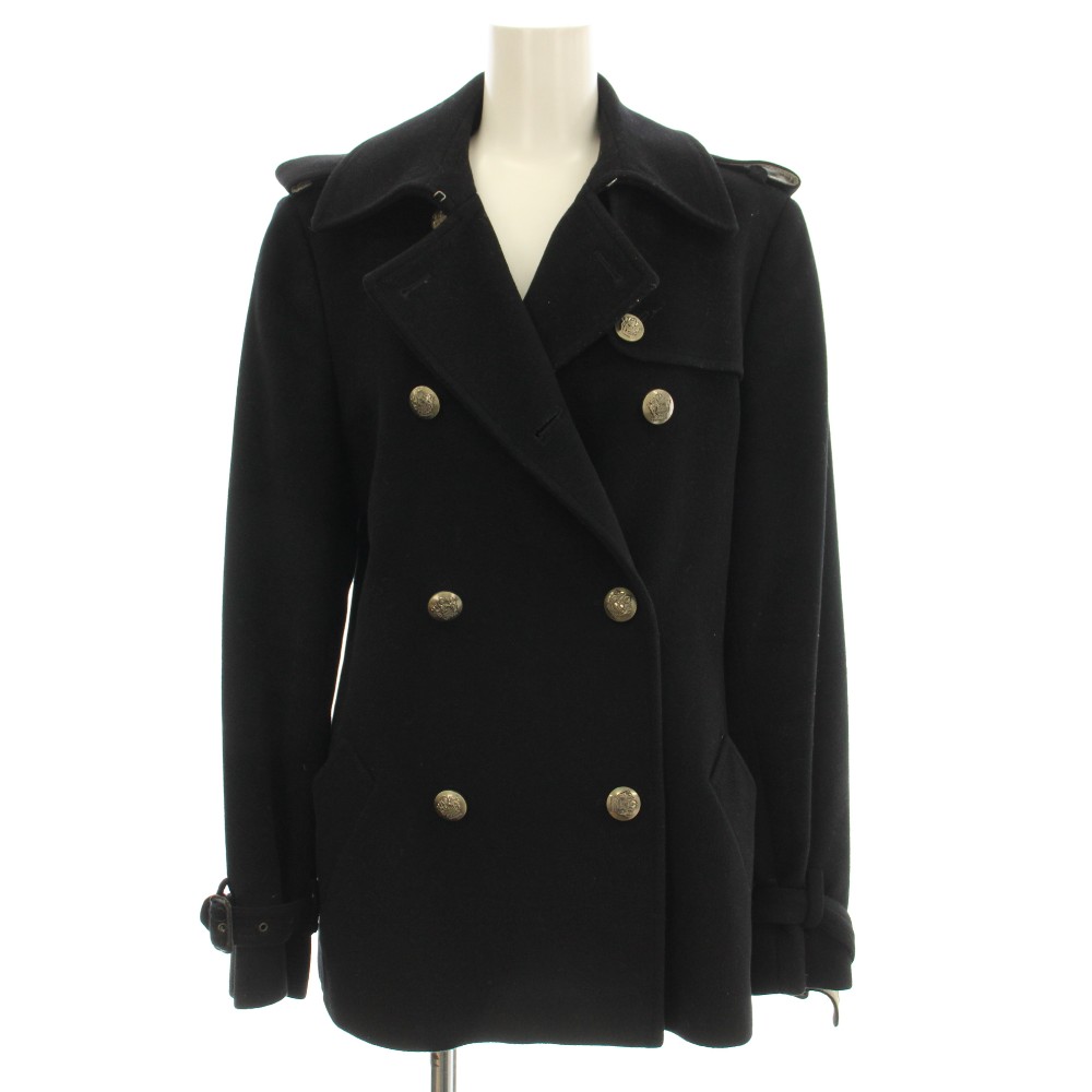 【中古】マックスマーラ MAX MARA Pコート ピーコート ウール ジャケット 42 黒 ブラック 1600014 /☆G レディース 【ベクトル 古着】 260310