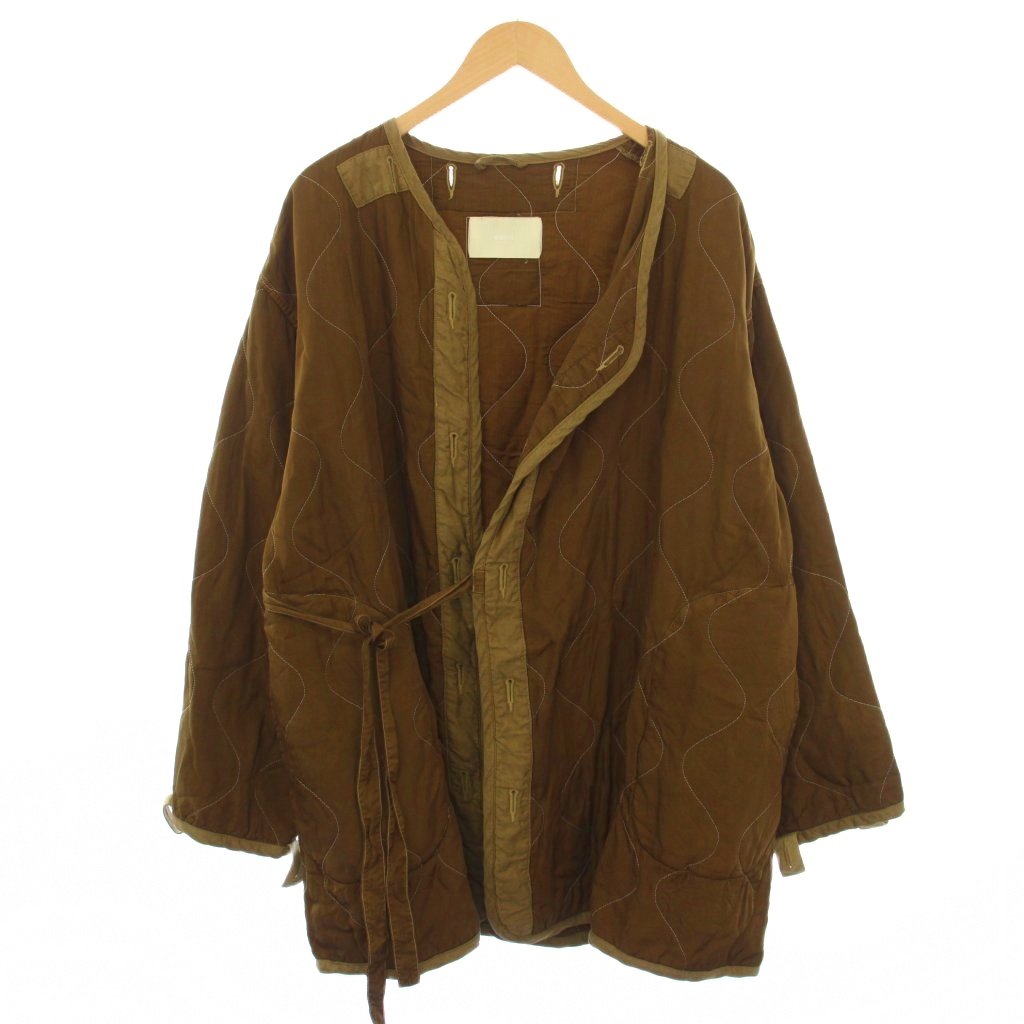 【中古】インアット INNAT 22SS LINER COAT ライナーキルティングコート ミドル丈 中綿 1 茶 INNAT02-J06 /BM レディース 【ベクトル 古着】 260311