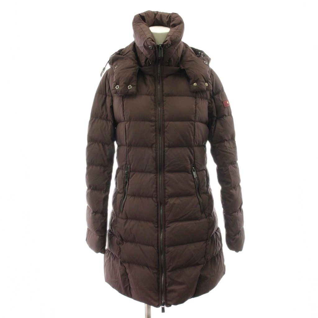 【中古】タトラス TATRAS × ノーリーズ NOLLEY ダウンコート ロング丈 フード アウター 1 茶 ブラウン LTA8NO4298 /AN72 レディース 【ベクトル 古着】 260312