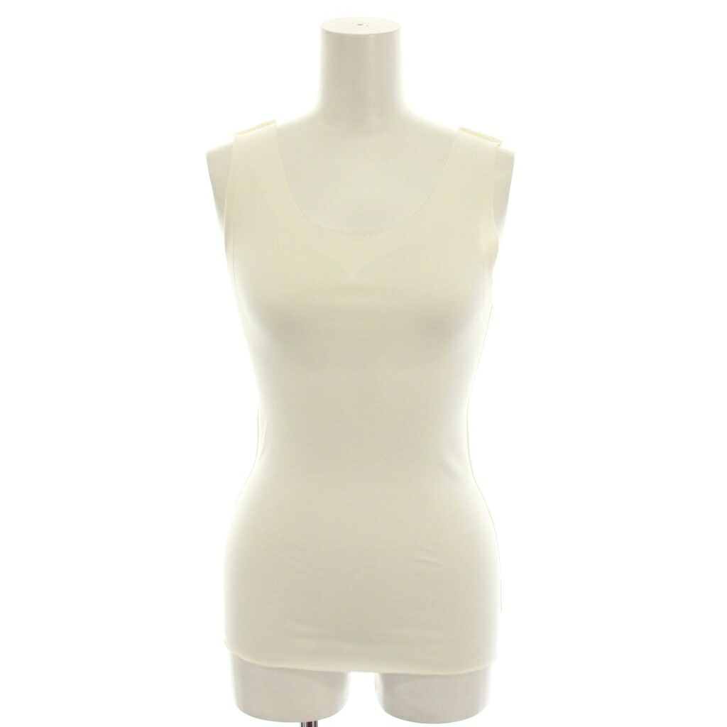 【中古】ミーイッセイミヤケ me ISSEY MIYAKE エーポック インサイド A-POC INSIDE タンクトップ カットソー Uネック ノースリーブ 白 ホワイト MI92KR201 /YT レディース 【ベクトル 古着】 260313
