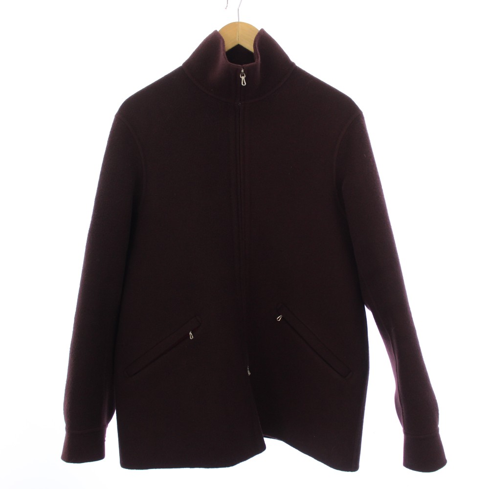 【中古】マーティーアンドサンズ MAATEE&SONS SUPER 160s NAPPING WOOL SPORTS JACKET ブルゾン ジャケット ジップアップ ウール 1 ボルドー MT3303-0921A /BM メンズ 【ベクトル 古着】 260317