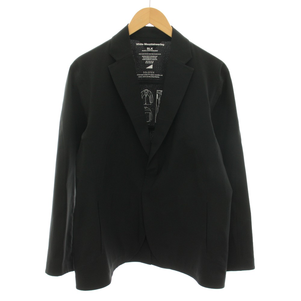 【中古】ホワイトマウンテニアリング White Mountaineering ビーエルケー BLK 21AW ポリエステルブルゾン テーラードジャケット シングル 0 黒 ブラック BK2173206 /YT メンズ 【ベクトル 古着】 260317