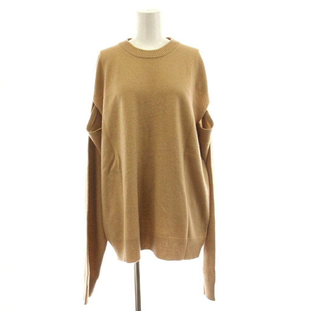 【中古】メゾンマルジェラ 1 Maison Margiela 1 アームピットカットアウト ワイド ニット セーター 長袖 ウール カシミヤ混 XS ベージュ S51HA0941 S16882 /KU レディース 【ベクトル 古着】 260323