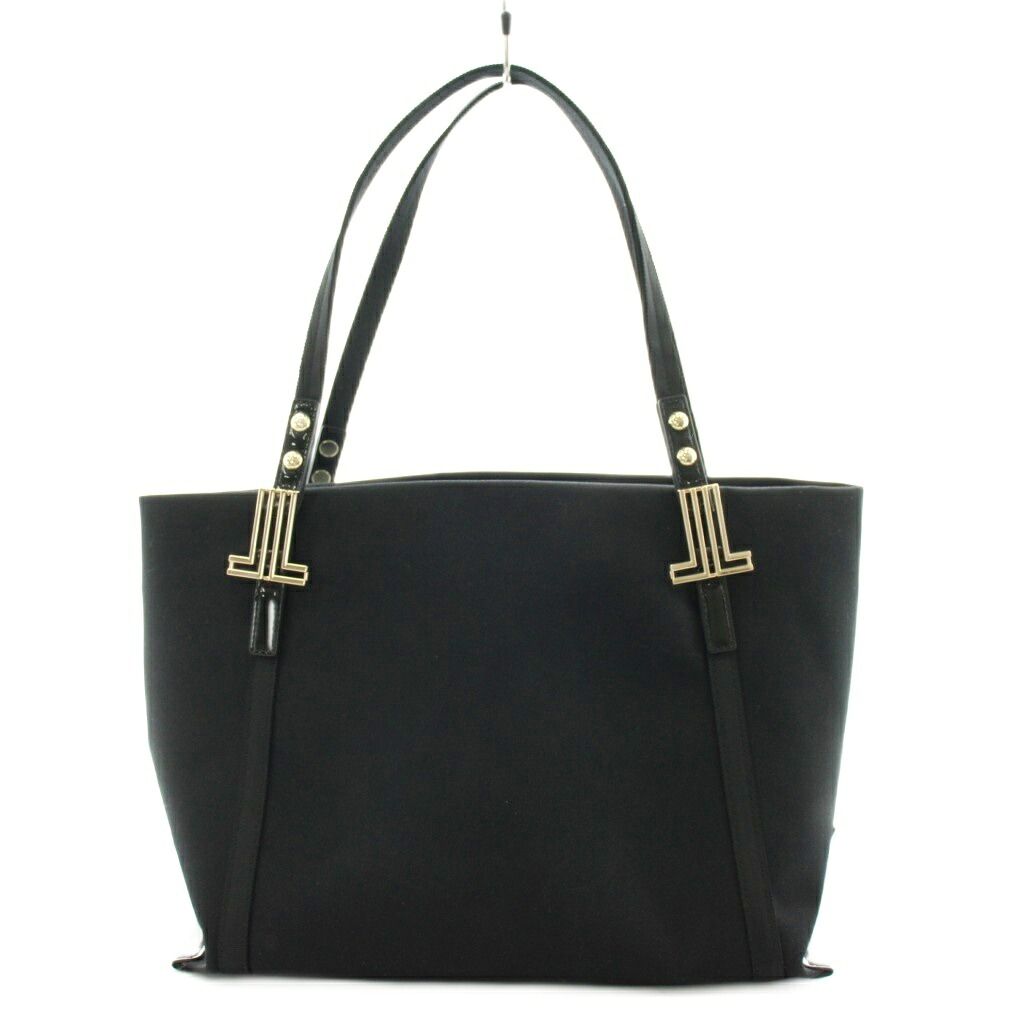 【中古】ランバンオンブルー LANVIN en Bleu トートバッグ ハンドバッグ キャンバス 黒 ブラック /AN23 レディース 【ベクトル 古着】 260324