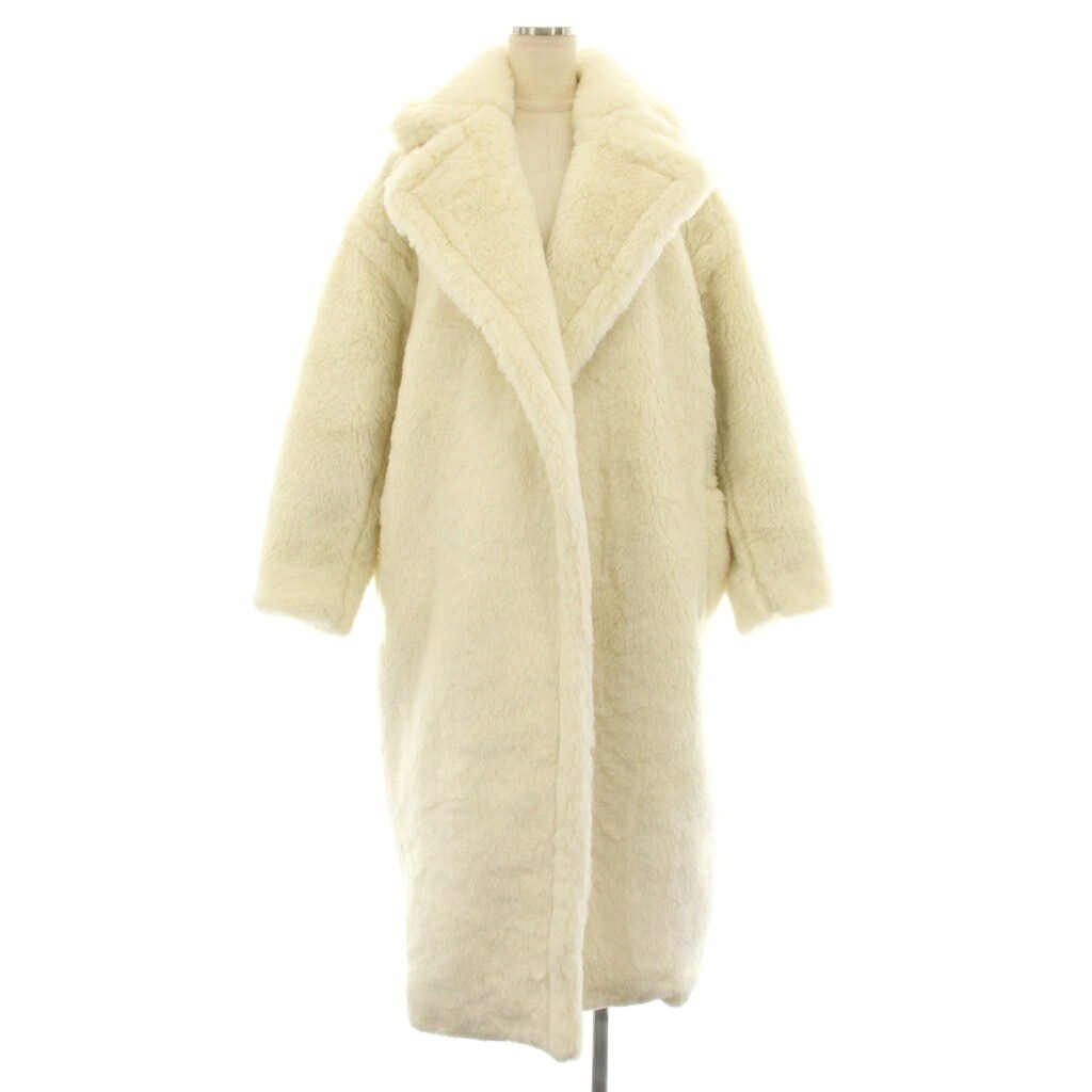 【中古】ダブルスタンダードクロージング ダブスタ DOUBLE STANDARD CLOTHING テディベアコート アウター ロング 裏地クマ柄 36 白 ホワイト 0207-550-213 /YT レディース 【ベクトル 古着】 260330