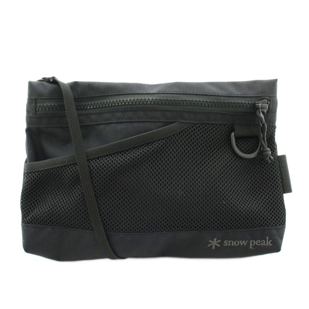 【中古】スノーピーク snow peak Doors別注 サコッシュ ショルダーバッグ ロゴ 黒 ブラック /AN26 メンズ 【ベクトル 古着】 260324