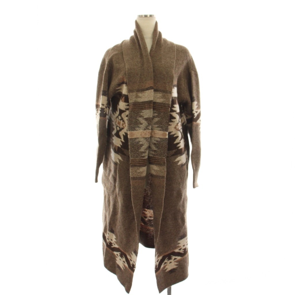 【中古】未当て嵌める品 ペンドルトン PENDLETON × B:MING by BEAMS マジェスティ柄 ロングジレー F 茶 ベージュ /JP レディース 【ベクター 古着】 260324