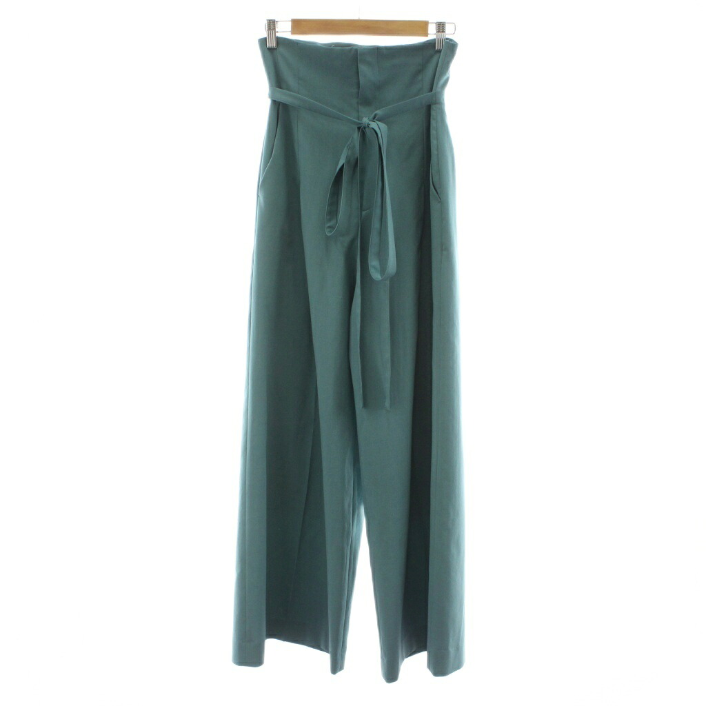 【中古】ハイク HYKE WEATHER HIGHT-WAISTED PANTS ウェザーハイウェイスティッドパンツ ワイドパンツ 1 水色 ライトブルー 241-13278 /RR レディース 【ベクトル 古着】 260327|ブランド古着の買取販売ベクトル