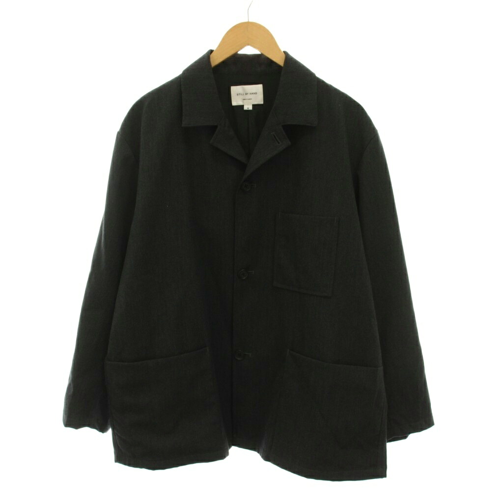 【中古】スティルバイハンド STILL BY HAND 25AW Wool Siege Coverall Jacket ウールサージカバーオール ジャケット 46 チャコールグレー 長袖 JK01254 /YM メンズ 【ベクトル 古着】 260323