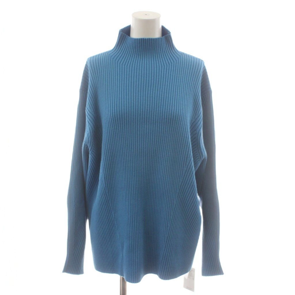 【中古】未使用品 ボールジー BALLSEY トゥモローランド 23AW ウールポリエステルストレッチリブハイネックプルオーバー ニット セーター 長袖 S 青 ブルー 11-02-34-02406 /RR レディース 【ベクトル 古着】 260325