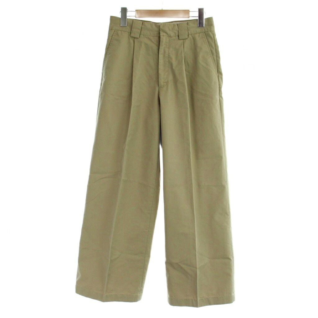 【中古】ミラオーウェン Mila Owen 24SS 太ベルトルーズフィットチノパンツ 0 ベージュ 無地 ワイド フルレングス 09WFP242904 /AP レディース 【ベクトル 古着】 260326