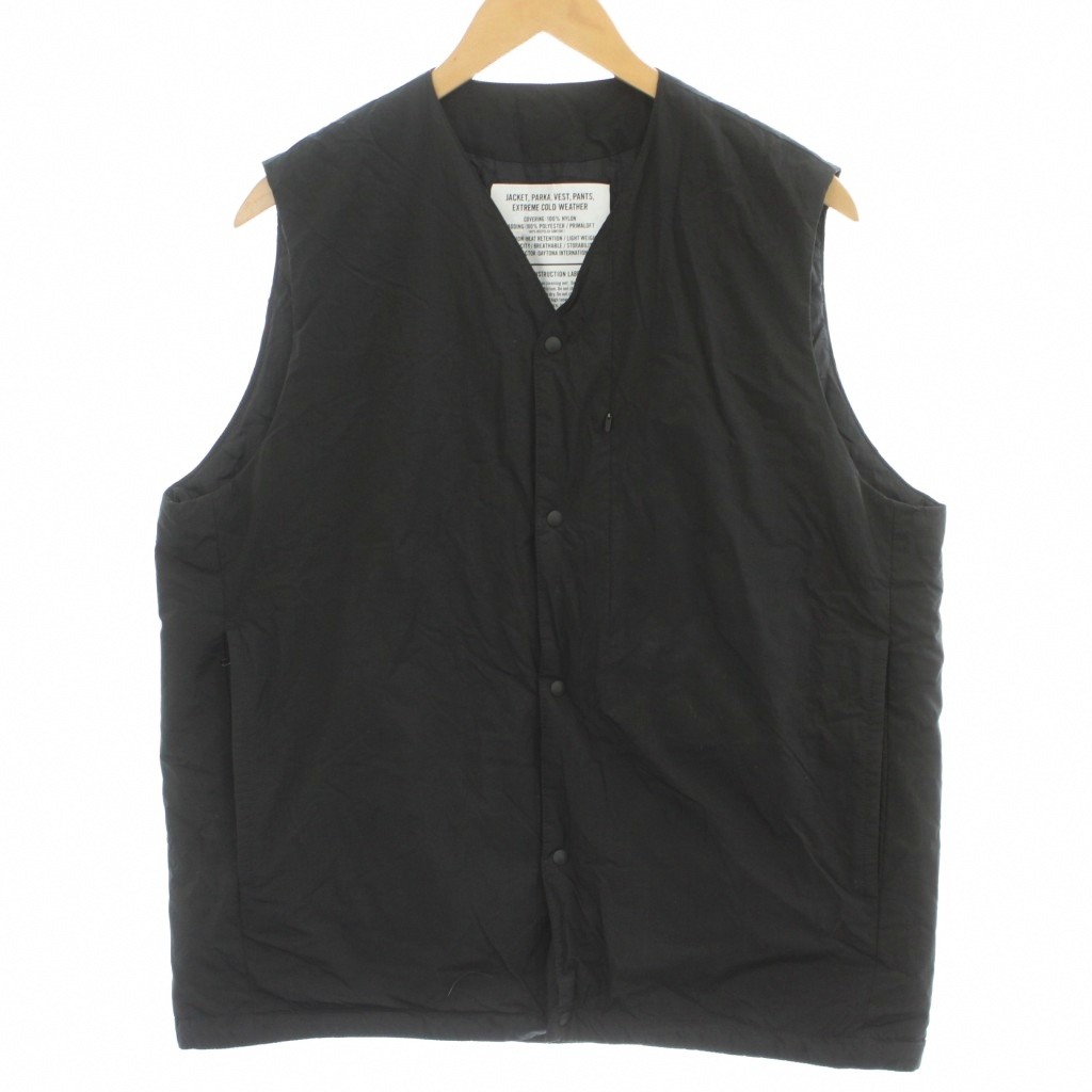 【中古】フリークスストア FREAKS STORE HIGH LOFT JACKET PRIMALOFT LINER VEST ベスト M 黒 ブラック Vネック ボタンフロント 1055248901047 /GP メンズ 【ベクトル 古着】 260323