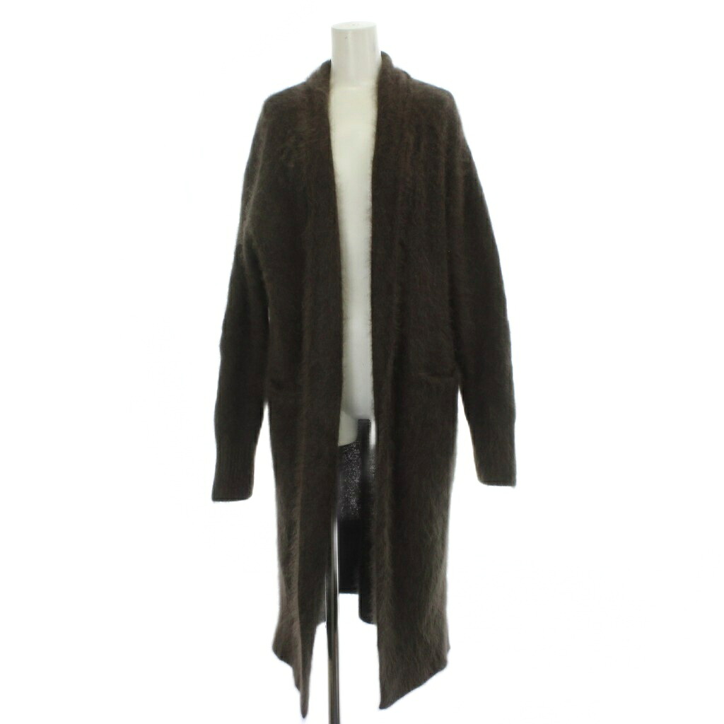【中古】アラアラ ara ara ラクーン ロング ジレー 羊毛 2 茶 赤銅色 長袖  193014 /GP レディース 【ベクター 古着】 260324