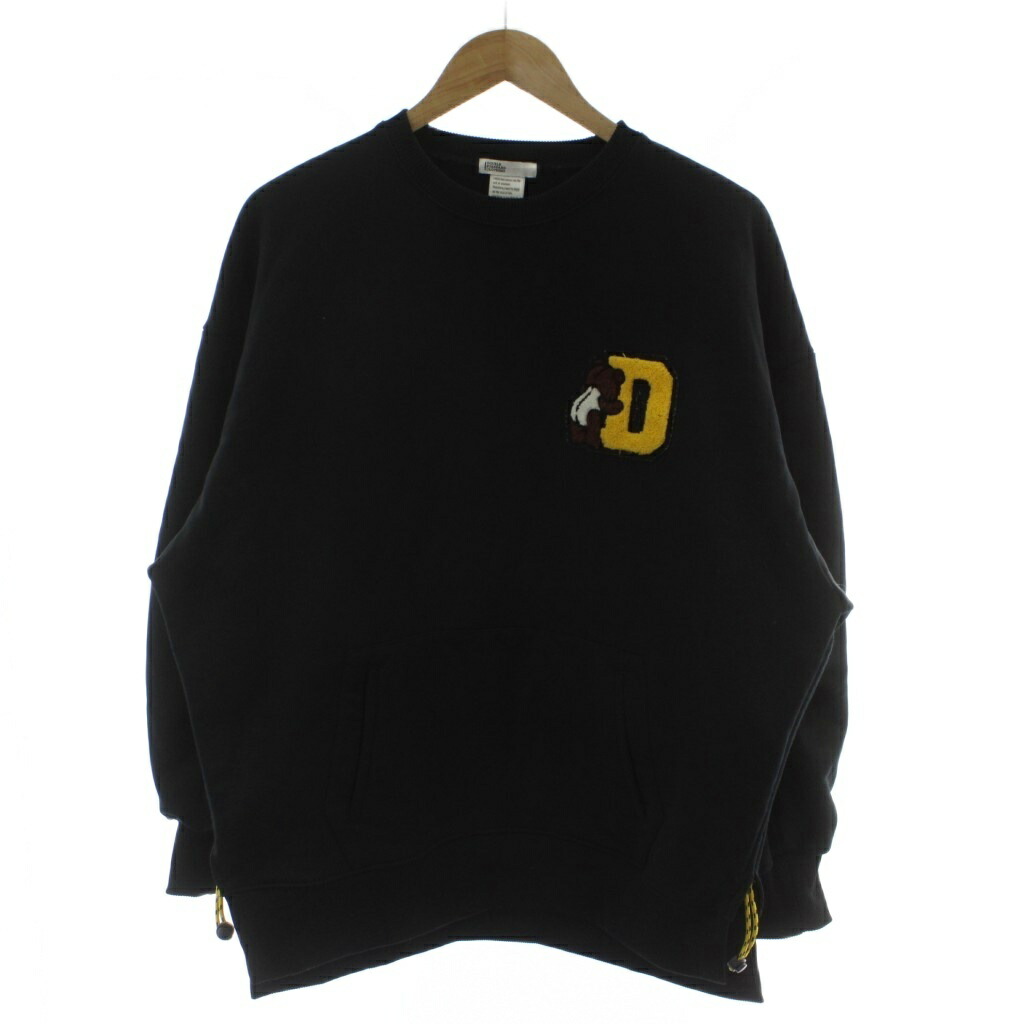 【中古】ダブルスタンダードクロージング ダブスタ DOUBLE STANDARD CLOTHING 加農砲繰り返し裏起毛ティーシャツ 調教師 F 黒 黒いこと 長袖 労働者の一団のど首 ロゴタイプ紋章 0508-000-224B /GG レディース 【ベクター 古着】 260326