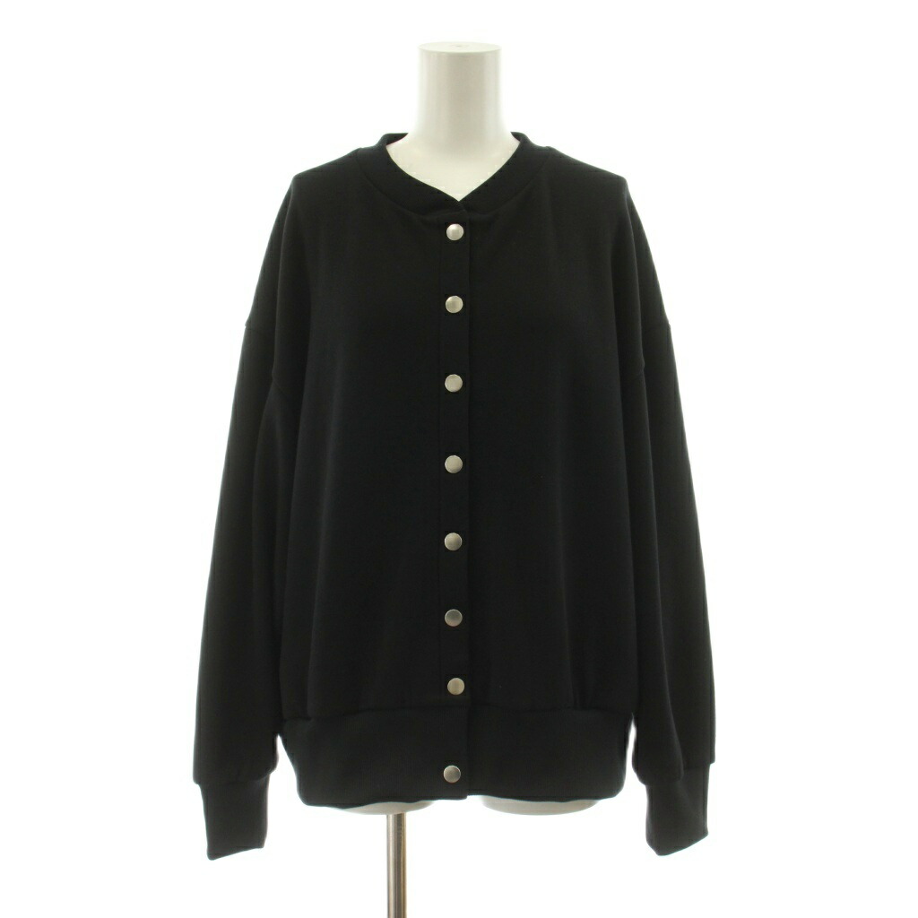 【中古】スリードッツ three dots boa jersey cardigan ボアプルオーバー ジレー 長袖 裏起毛 S 黒 黒いこと BK7001Y /KU レディース 【ベクター 古着】 260327