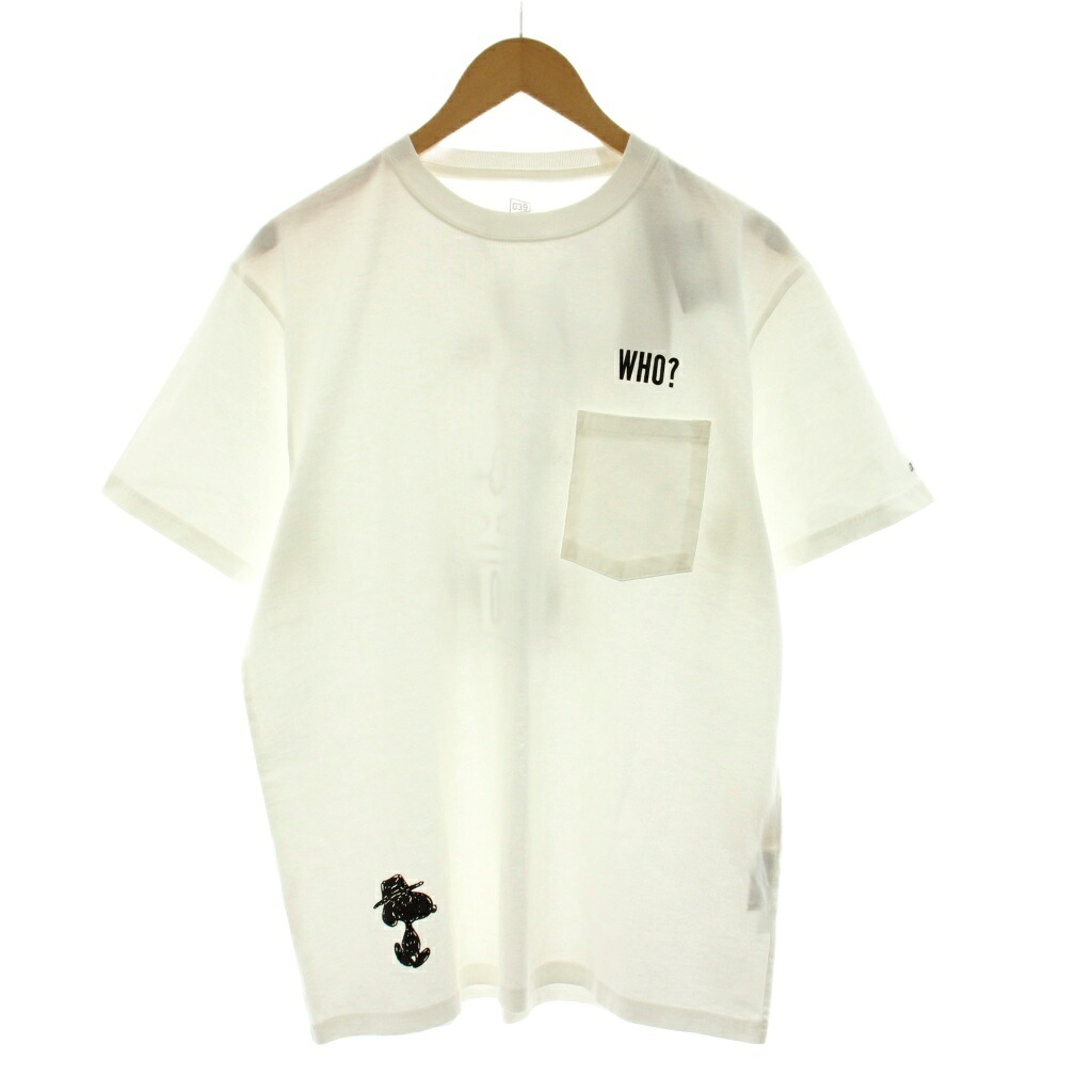【中古】ゼロサンキュウランドリー 039LAUNDRY PEANUTS SEA ISLAND COTTON Tシャツ カットソー 半袖 スヌーピー M 白 ホワイト 390-90205 /KU メンズ レディース 【ベクトル 古着】 260327